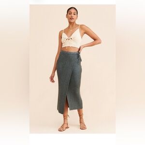 Free People Borderline Midi Sweater Skirt